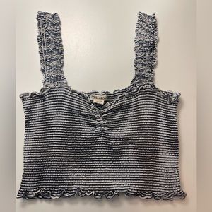 Billabong blue and white ribbed tank top